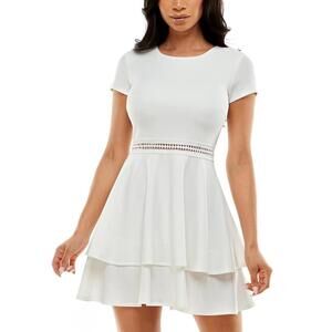 B. Darlin Womens Tiered Short Summer Mini Dress Juniors 0